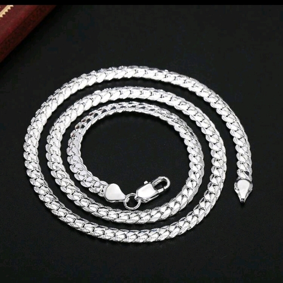 Jewelry - NEW S925 STERLING SILVER FLAT SNAKE CHAIN NECKLACE 18"